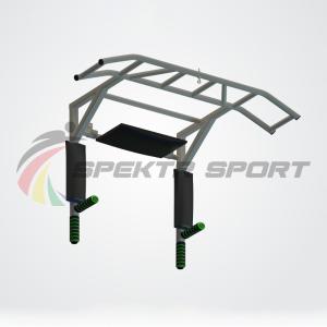 Купить Турник-брусья-пресс Прометей цельносварной с доп. хватами цв. серый в Белорецке 