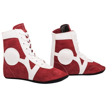 Купить Обувь для самбо RS001/2, замша, красный Rusco в Белорецке 